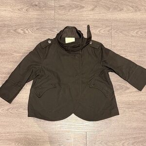 Gianfranco Ferre Dark Brown Cape Jacket